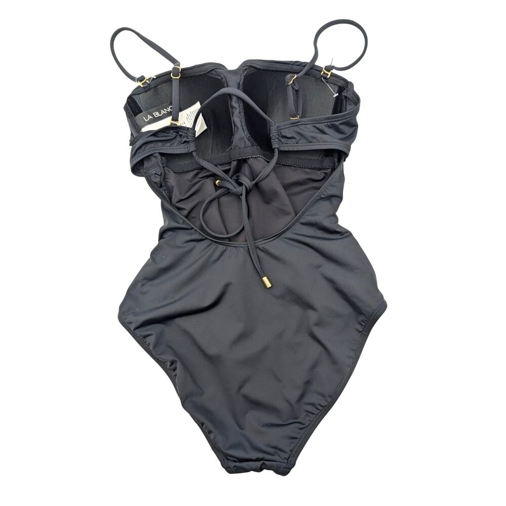 La Blanca Women's Island Goddess Lingerie One Piece Swimsuit Black Size 4 - Picture 10 of 10